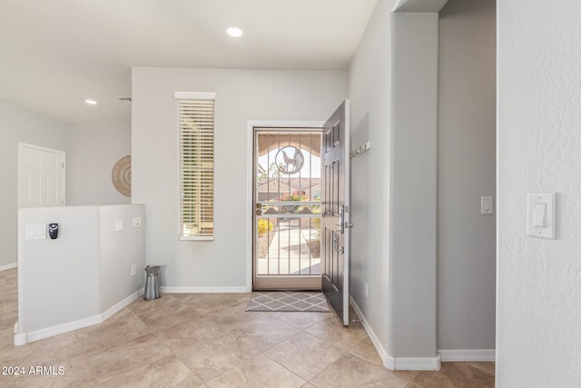 view of tiled foyer