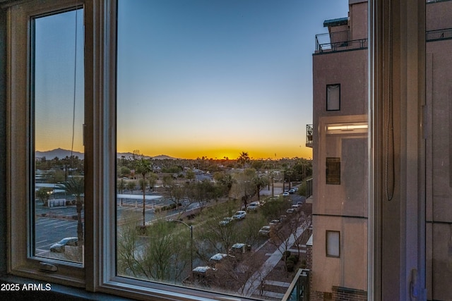 property view of water featuring a mountain view