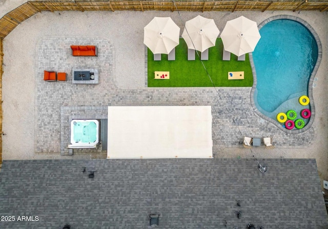 birds eye view of property