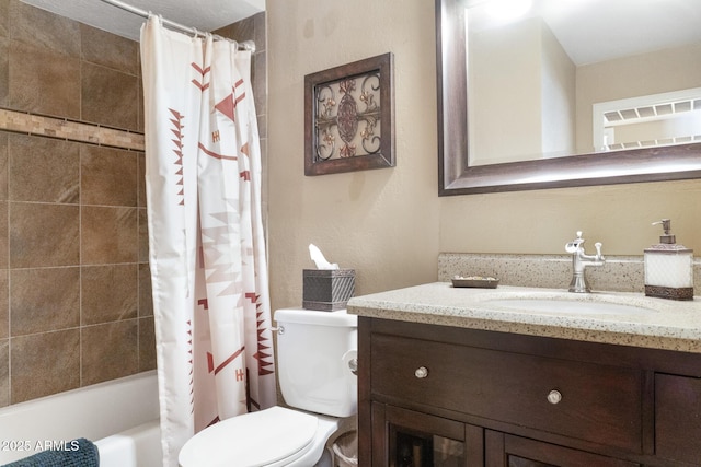 12212 N 66th St, Scottsdale, AZ 85254 - full bath featuring vanity and shower / bath combo with shower curtain