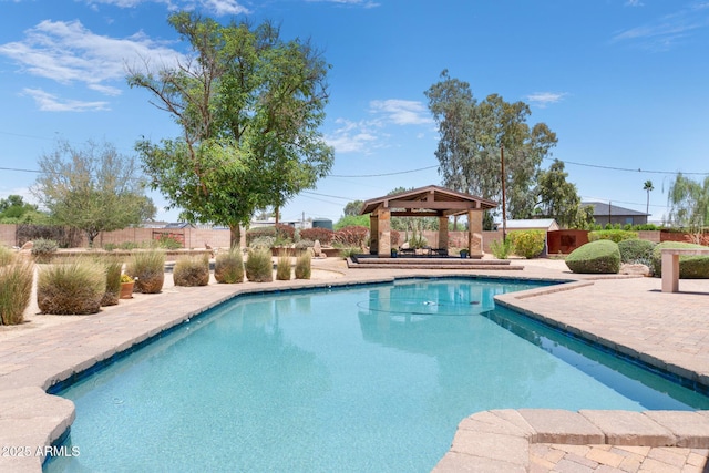 12212 N 66th St, Scottsdale, AZ 85254 - outdoor pool featuring a gazebo and a patio