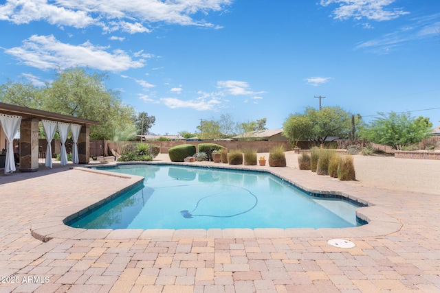 12212 N 66th St, Scottsdale, AZ 85254 - view of swimming pool with a fenced backyard and a patio area