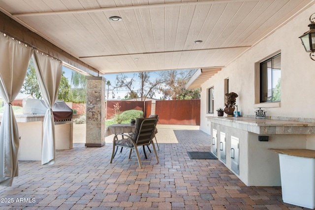 12212 N 66th St, Scottsdale, AZ 85254 - fenced backyard with area for grilling and a patio area