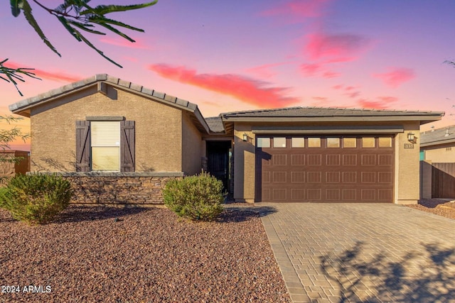 view of front of house featuring a garage