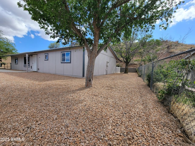 exterior space featuring fence