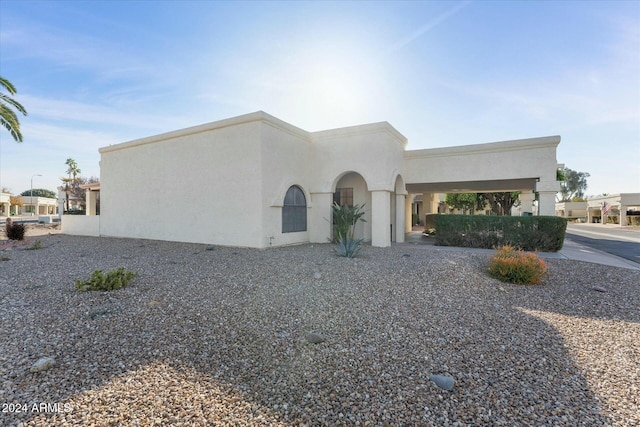 view of adobe home