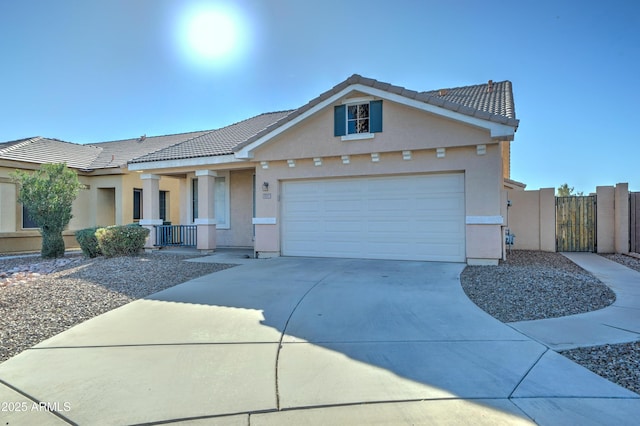 view of front of home featuring a garage