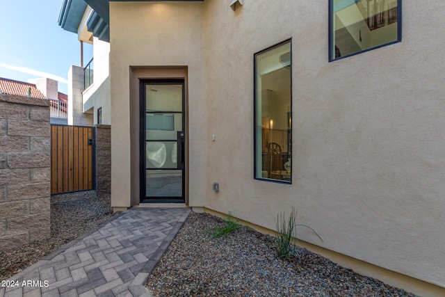 view of doorway to property