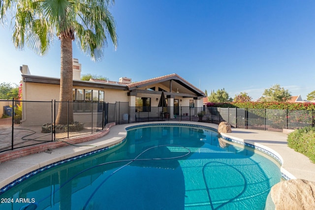 view of pool with a patio area