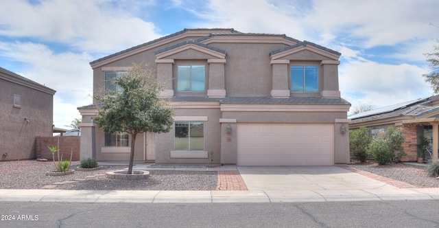 view of front property featuring a garage