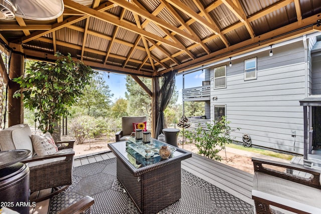 view of patio / terrace with a gazebo
