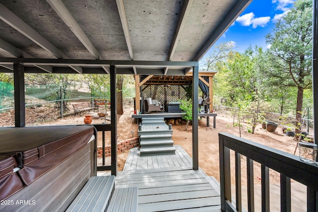 view of wooden terrace