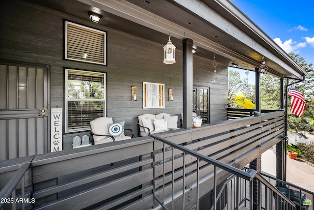 exterior space with a porch