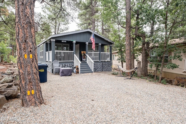 view of front of home featuring a porch