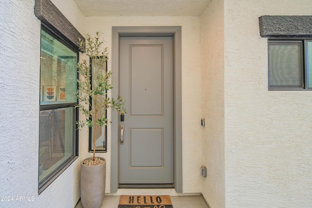 view of doorway to property