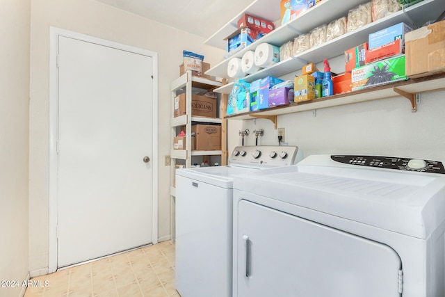 laundry area featuring separate washer and dryer