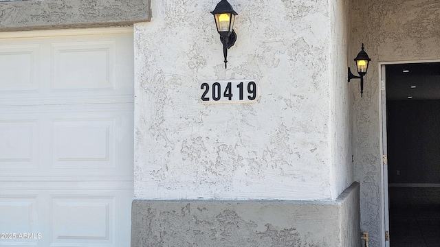 exterior view of stucco siding