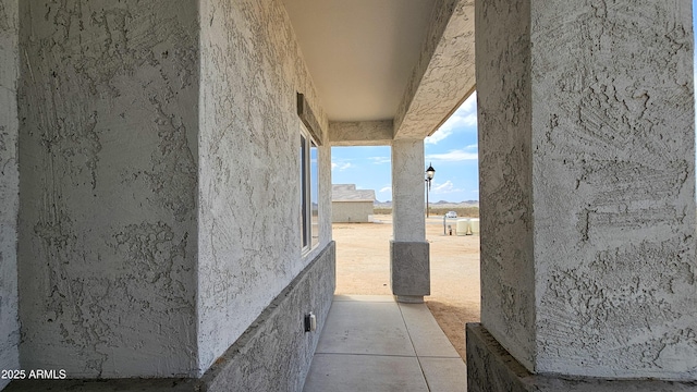 view of home's exterior with stucco siding