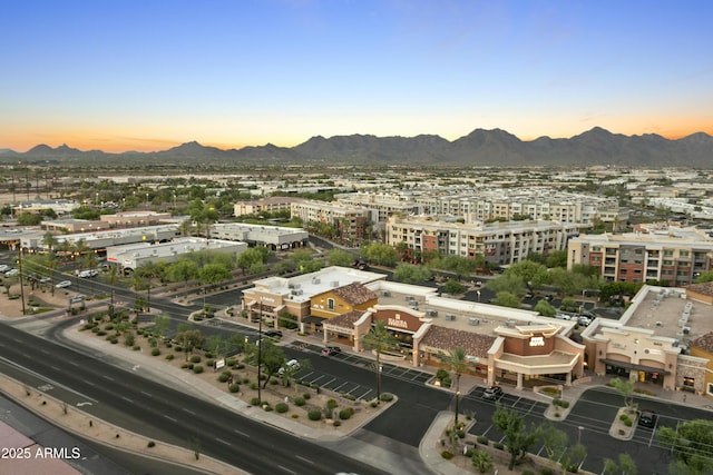 7180 E Kierland Blvd Unit 814, Scottsdale, AZ 85254 - aerial view at dusk of a mountain view