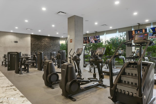 7180 E Kierland Blvd Unit 814, Scottsdale, AZ 85254 - workout area with recessed lighting