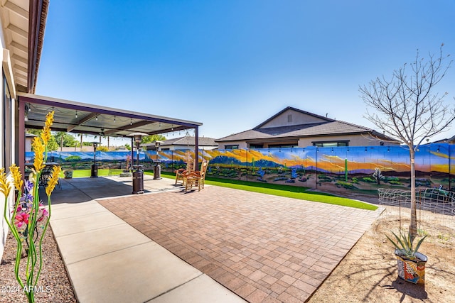 view of patio with fence