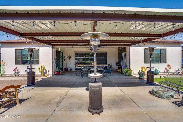 view of patio with outdoor dining area