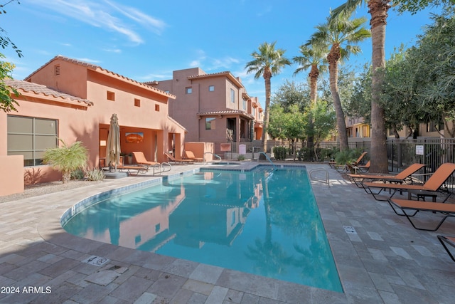 view of pool with a patio