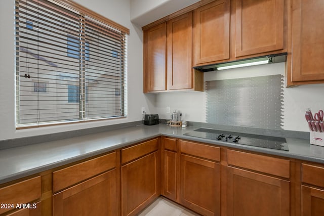 kitchen with black electric stovetop