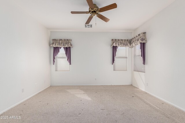 full bathroom featuring curtained shower, tile patterned flooring, visible vents, and vanity