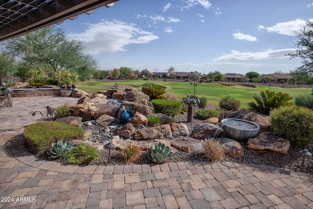 view of yard featuring a patio