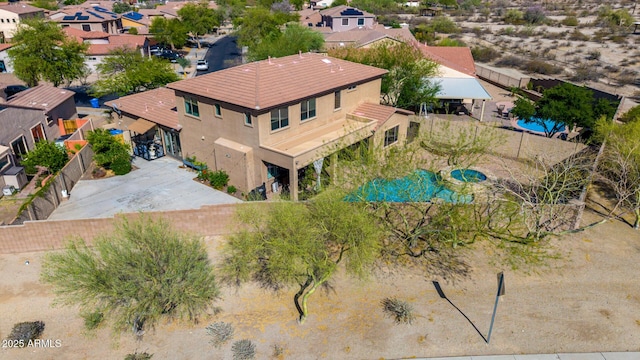 aerial view featuring a residential view