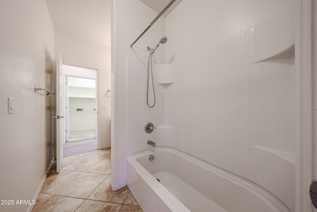full bathroom featuring tile patterned floors and shower / washtub combination