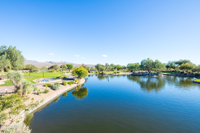 view of water feature featuring a mountain view