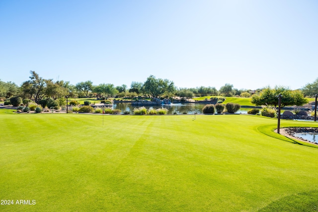 view of home's community featuring a water view