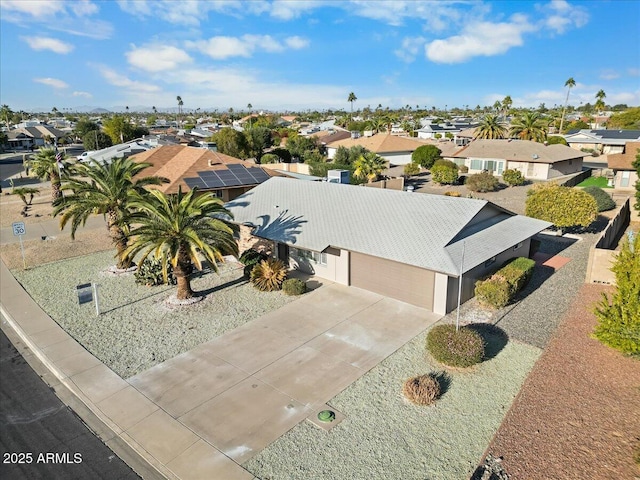 bird's eye view featuring a residential view