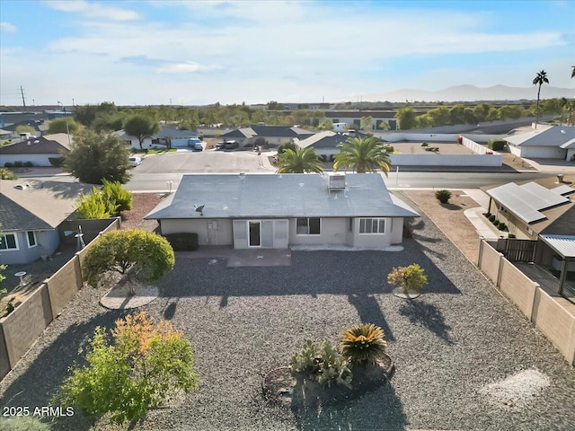 aerial view with a residential view