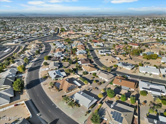 bird's eye view with a residential view