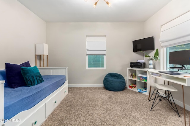 view of carpeted bedroom