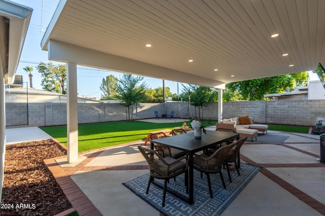 view of patio / terrace with an outdoor hangout area