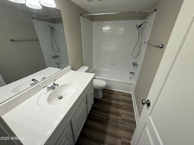 3434 W Danbury Dr Unit A206, Phoenix, AZ 85053 - bathroom with vanity, shower / washtub combination, and wood finished floors
