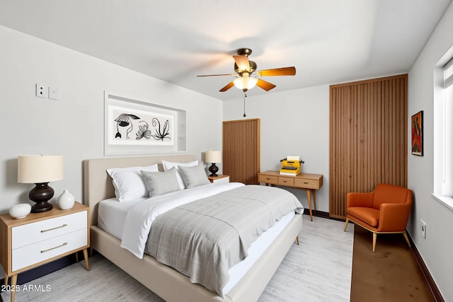 3814 E Poinsettia Dr, Phoenix, AZ 85028 - bedroom featuring a ceiling fan and baseboards