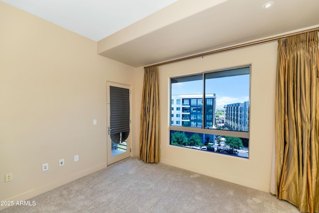 view of carpeted spare room