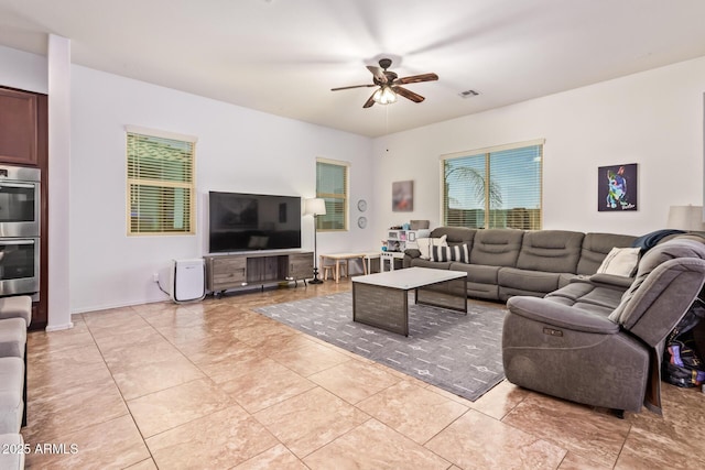 15862 W Fillmore St, Goodyear, AZ 85338 - living room featuring a ceiling fan