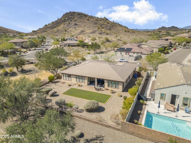 exterior space featuring a residential view and a mountain view