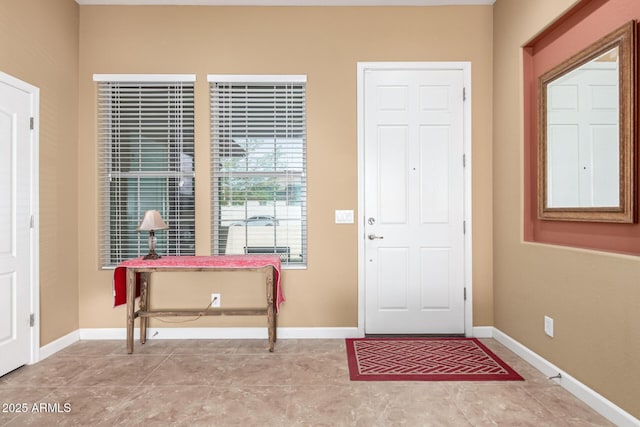 entryway with baseboards