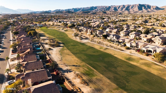 aerial view with a mountain view