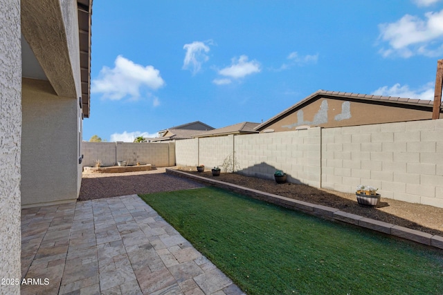 view of yard featuring a patio