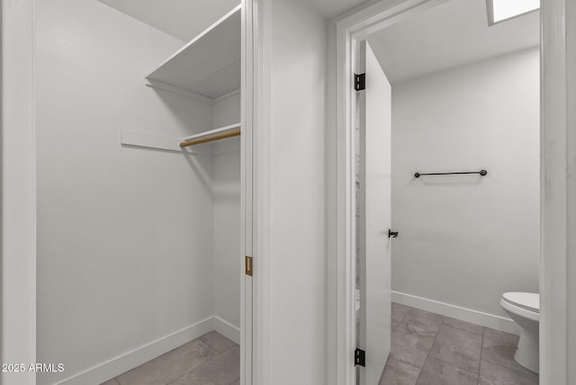 view of walk in closet