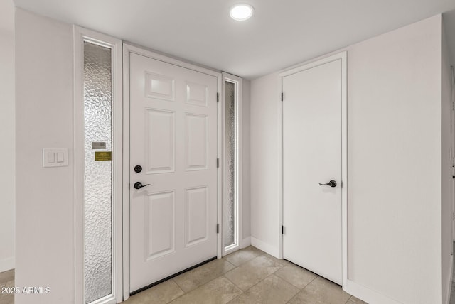 entryway with baseboards
