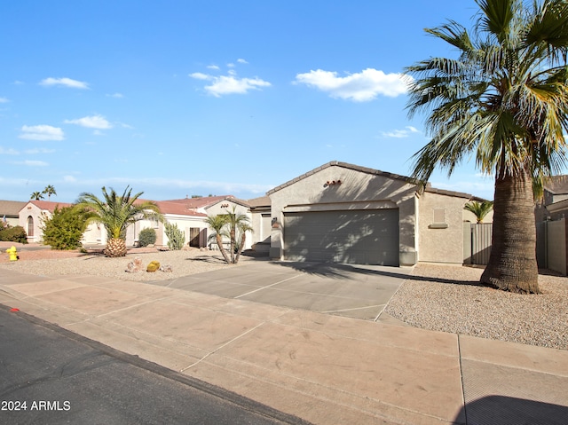 view of front facade featuring a garage